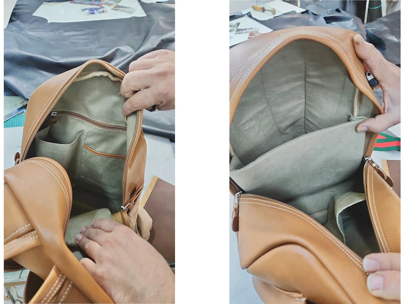 Zaino da Tennis in Pelle – Eleganza, Comfort e Grande Capacità