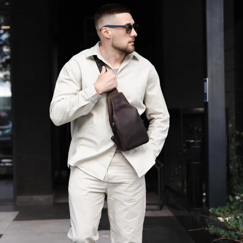 Borsa a Tracolla Monospalla in Pelle – Compatta, Elegante e Pratica