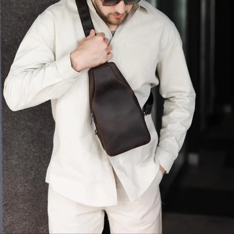 Borsa a Tracolla Monospalla in Pelle – Compatta, Elegante e Pratica