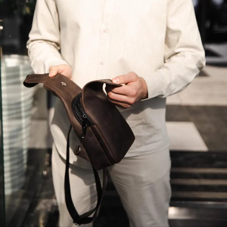Borsa a Tracolla Monospalla in Pelle – Compatta, Elegante e Pratica