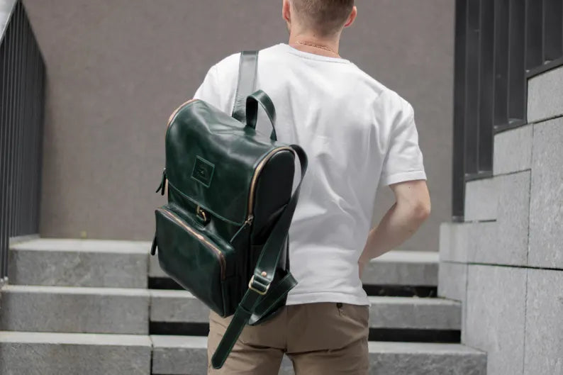 Zaino in Pelle Premium – Eleganza Moderna e Grande Capacità