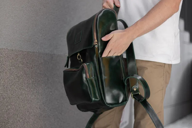 Zaino in Pelle Premium – Eleganza Moderna e Grande Capacità