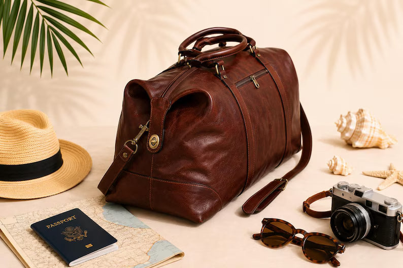 Borsone da Viaggio in Pelle Vintage – Elegante, Capiente e Resistente