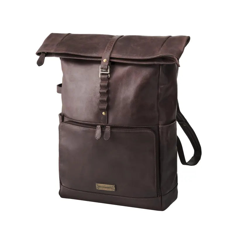 Zaino Roll-Top in Pelle Vintage – Elegante, Capiente e Organizzato