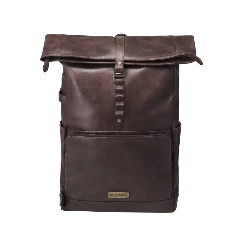 Zaino Roll-Top in Pelle Vintage – Elegante, Capiente e Organizzato
